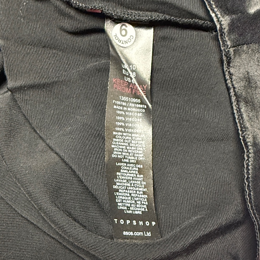Topshop Black Frayed Edge Blouse - Picture 10 of 10